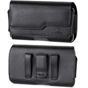 Agoz iPhone 13 Mini، iPhone 12 Mini Holster، حامل هاتف خلوي متين بمشبك حزام، جراب لهاتف Apple iPhone 12 Mini وiPhone 13 Mini (يناسب Otterbox/Lifeproof/غطاء البطارية) (أسود)