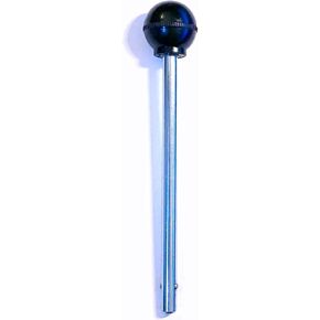 Pin, Tensile (5/16" Dia, 4-1/4" Locking Space) Round Black Knob- Universal Weight Stack Replacement PIN | Detent Hitch Locking PINS - Chrome Plated Steel Shaft with Ball Valve Locking.