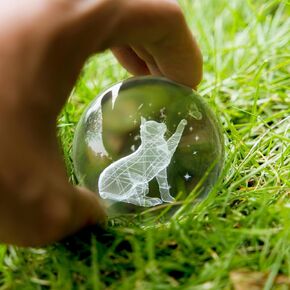 60mm 3D Laser Cat Crystal Ball Paperweight Cat Stuff for Cat Lovers Glass Kitten Collectibles
