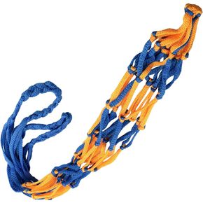2PCS Thickened Portable Multi Functional Mesh Bag Volleyball Storage Bag 60cm in length Yellow and Blue Single Ball Carrier Used for Storing Footballs Basketballs Baseballs Fruits Vegetables