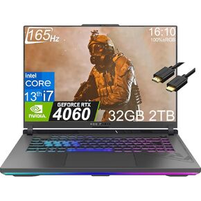 ASUS ROG Strix G16 16" FHD+ 165Hz (Intel 13th Core i7-13650HX, 32GB DDR5 RAM, 1TB PCIe SSD, GeForce RTX 4060 8GB) RGB Backlit Gaming Laptop, Thunderbolt 4, Wi-Fi 6E, HDMI IST Cable, Win 11 Home - 2023