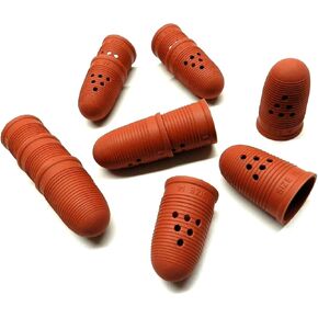 JTS Finger Cots Natural Rubber Size #14 Red Finger Pad Tips | Breathable Finger Covers | for Grinding Polishing | Diamond Setting | Engraving | Jewelry Manufacturing Pack of 12 Made in USA