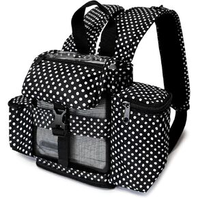 o2totes Lightweight Backpack fit for Inogen One G4, Pockets for Extra Inogen Accessories, Polka dot