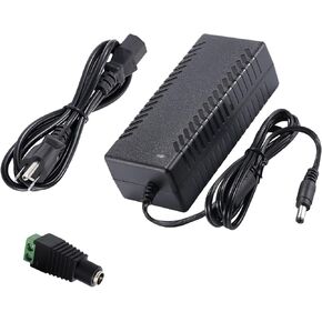 12V 8A Power Supply, COOLM AC DC 12V 8A Power Adapter 96W Transformers Charger LED Driver Replacement 12V 7.5A 7A + 5.5x2.1mm DC Female Jack Socket for CCTV Security Camera LED Strips Lighting