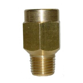 PIC Gauges BW42 Brass Filter Type Pressure Snubber, 1/4" NPT Male x Female, 3,000 psi Range