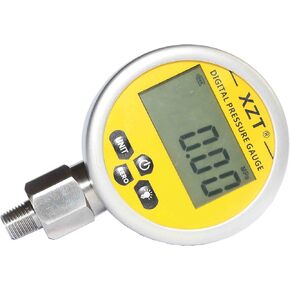 XZT 3.15" Vacuum Air Digital Pressure Gauge -15 PSI~ +15PSI-1/4NPT -Base Entry