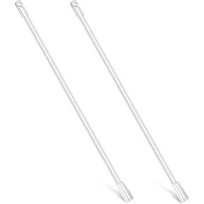 Blind Wand, 2 Pcs Acrylic Vertical Blinds Replacement Control Wand Tilter Rod for Venetian Blind Clear Plastic Blind Opener Long Window Blind Stick Tilt Rod with Hooks and Grips Rod