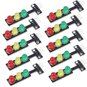 Adeept 5PCS Mini Traffic Light LED DC 5V 5mm وحدة عرض لـ Arduino Creative DIY Project Kit، Raspberry Pi، إشارة المرور لنموذج نظام المرور