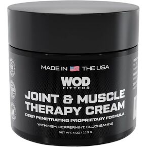 WODFitters Muscle Cream - Joint and Muscle Cream with Glucosamine, Arnica, MSM & Peppermint for Post Workout Recovery - Non Greasy & Fast Absorbing Joint Relief Cream - 4oz (Original)