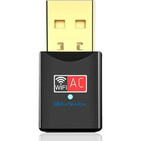 Blueshadow 2-in-1 USB WiFi Bluetooth Adapter - Dual Band 2.4G/5G Wireless Network Adapter Mini WiFi Dongle for PC/Desktop/Laptop Support Win 7/8/10(USB WiFi 600Mbps)