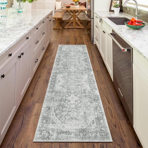 MUJOO 2x8 Runner Rug,Green Washable Runner Rugs for Hallway Kitchen Entryway Bedside Bathroom,Boho Area Rug Carpet Runner Long Non Slip Throw Rug Modern Soft Sage Green Floral in Saudi Arabia