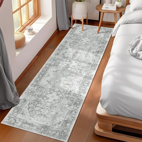 MUJOO 2x8 Runner Rug,Green Washable Runner Rugs for Hallway Kitchen Entryway Bedside Bathroom,Boho Area Rug Carpet Runner Long Non Slip Throw Rug Modern Soft Sage Green Floral in Saudi Arabia