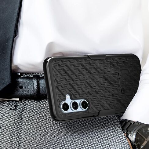 Encased DuraClip for Samsung Galaxy A14 5G Belt Case with Holster Clip and Kickstand (Matte Black) in Saudi Arabia