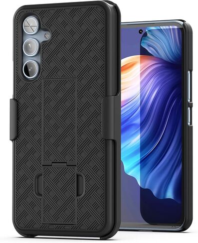Encased DuraClip for Samsung Galaxy A14 5G Belt Case with Holster Clip and Kickstand (Matte Black) in Saudi Arabia