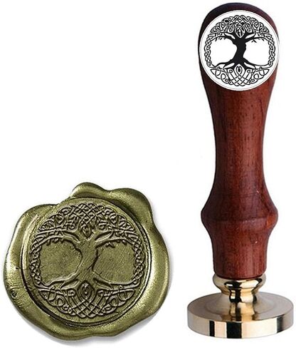 Kooer Viking Rune Vegvisir Wax Seal Stamp Custom Viking Rune Sealing Wax Stamp Vegvisir Wax Stamp Custom Wedding Invitation in Kuwait
