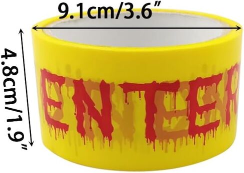 Anditoy 2 حزمة زينة الهالوين شريط تحذير شريط تحذيري لديكور الهالوين في الهواء الطلق ومناطق الخطر الداخلية ومستلزمات الحفلات المخيفة in Kuwait