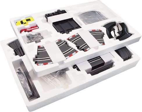 Joysway: SuperFun 201-1/43 USB Power Slot Car Racing Set, Layout Size: 51"x23", LED Headlights, Lap Counter, Ages 8+ in Kuwait