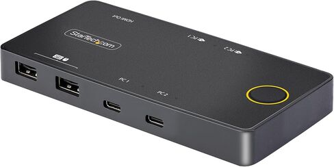 ستارتيك. محول كيه في ام بمنفذين USB C من كوم - 4K 60Hz HDMI - منفذ مزدوج Uhd USB نوع C صغير Kvm مع كابلات USB C - يعمل بالناقل - ماك بوك ايباد برو ثينك باد ايديا باد اليت بوك (Sv211Hduc) in Kuwait