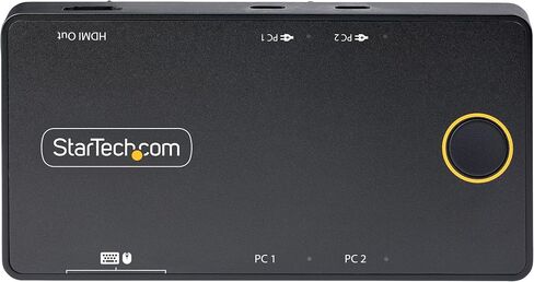 ستارتيك. محول كيه في ام بمنفذين USB C من كوم - 4K 60Hz HDMI - منفذ مزدوج Uhd USB نوع C صغير Kvm مع كابلات USB C - يعمل بالناقل - ماك بوك ايباد برو ثينك باد ايديا باد اليت بوك (Sv211Hduc) in Kuwait