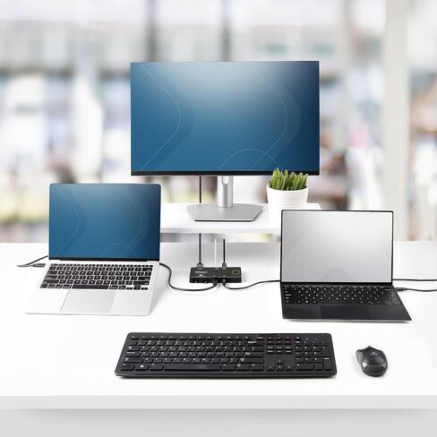 ستارتيك. محول كيه في ام بمنفذين USB C من كوم - 4K 60Hz HDMI - منفذ مزدوج Uhd USB نوع C صغير Kvm مع كابلات USB C - يعمل بالناقل - ماك بوك ايباد برو ثينك باد ايديا باد اليت بوك (Sv211Hduc) in Kuwait