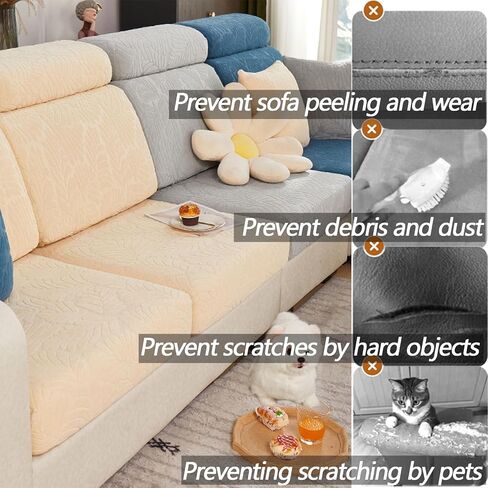 Soothing Home Sofa Covers, Sofa Hero Covers, Wear-Resistant Universal Magic Sofa Covers, Washable Stretch Sofa Couch Cushion Covers for Sectional Sofa (Grey,Large Single Seat Cover) in Saudi Arabia