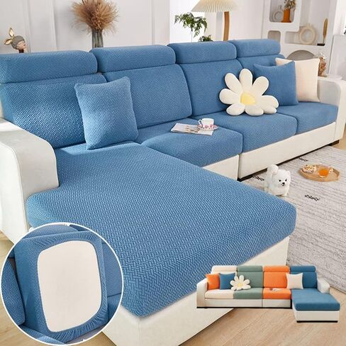 Soothing Home Sofa Covers, Sofa Hero Covers, Wear-Resistant Universal Magic Sofa Covers, Washable Stretch Sofa Couch Cushion Covers for Sectional Sofa (Grey,Large Single Seat Cover) in Saudi Arabia