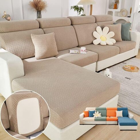 Soothing Home Sofa Covers, Sofa Hero Covers, Wear-Resistant Universal Magic Sofa Covers, Washable Stretch Sofa Couch Cushion Covers for Sectional Sofa (Grey,Large Single Seat Cover) in Saudi Arabia