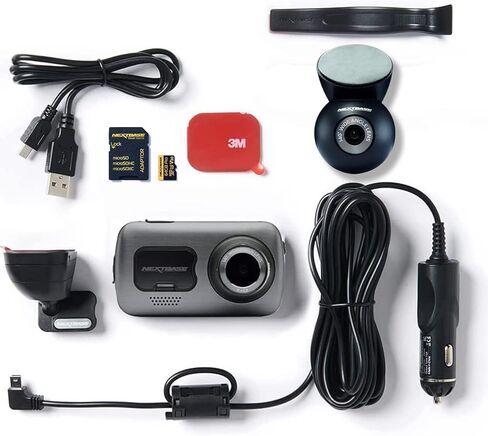 كاميرا داش امامية وخلفية 622GW من نيكست بيس بدقة 4K 30 اطار في الثانية تسجيل تلقائي فائق الوضوح في كاميرا السيارة - واي فاي GPS بلوتوث اليكسا - بلوتوث - وضع وقوف السيارات - رؤية ليلية in Kuwait