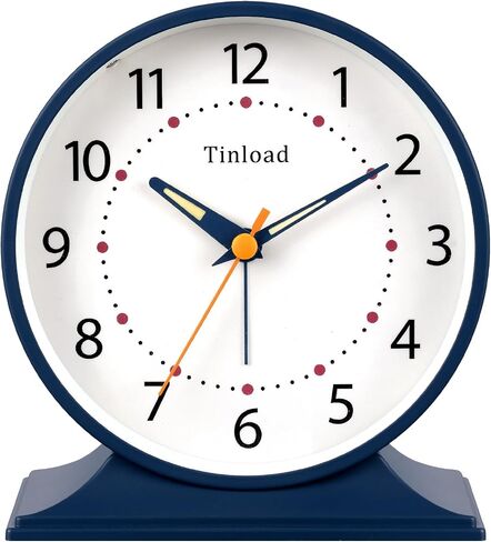 4.5" Antique Retro Analog Alarm Clock, Small Silent Bedside Desk Clock with Night Light, Battery Operated, Snooze, for Living Room, Bedroom, Bedside, Desk(Green) in Kuwait