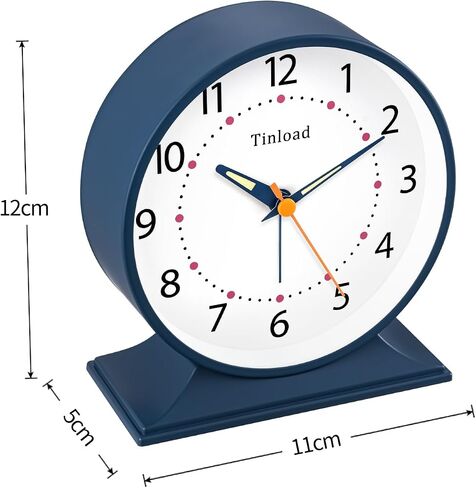 4.5" Antique Retro Analog Alarm Clock, Small Silent Bedside Desk Clock with Night Light, Battery Operated, Snooze, for Living Room, Bedroom, Bedside, Desk(Green) in Kuwait