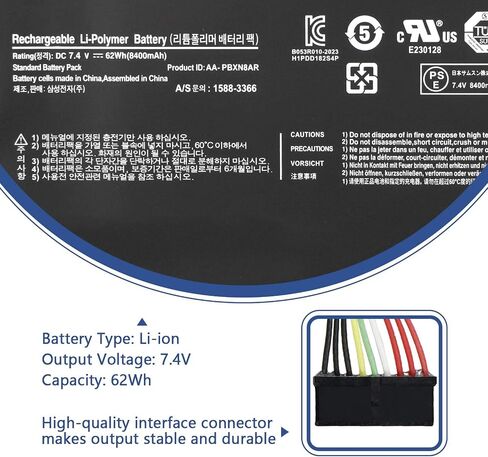 استبدال بطارية ANTIEE AA-PBZN8NP لجهاز Samsung Series 7 Notebook Np-700 Np-700z Np700Z7C NP700Z5A NP700Z5B NP700Z5C NP700Z5AH NP700Z7A NP700Z5CH NP770Z7E Series BA43-00318A P42GL5-01-N01 1 588-3366 in Saudi Arabia