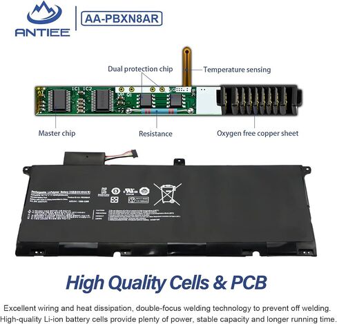 استبدال بطارية ANTIEE AA-PBZN8NP لجهاز Samsung Series 7 Notebook Np-700 Np-700z Np700Z7C NP700Z5A NP700Z5B NP700Z5C NP700Z5AH NP700Z7A NP700Z5CH NP770Z7E Series BA43-00318A P42GL5-01-N01 1 588-3366 in Saudi Arabia