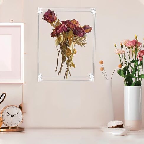 صندوق ظلال أكريليك مقاس 11 × 14، يلزم تجميع صندوق ظلال عميق مقاس 2.5 بوصة، علبة عرض صندوق ظلال شفاف مثبتة على سطح الطاولة/الحائط، مناسبة للزهور المجففة، وباقات الزفاف، وصندوق ذاكرة تذكارية in Kuwait