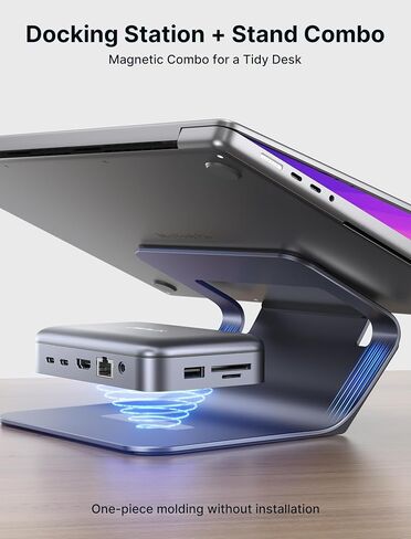 جي سوكس قاعدة شحن مزدوجة 10 في 1 بمنفذ USB-C ومنفذ HDMI 4K ومنفذ PD 100 واط وUSB 3.0 وايثرنت 1000 ميجابت لكل ثانية وبطاقة SD/TF وصوت لماك بوك/ديل/اتش بي/ستيم ديك/سويتش/لينوفو in Kuwait