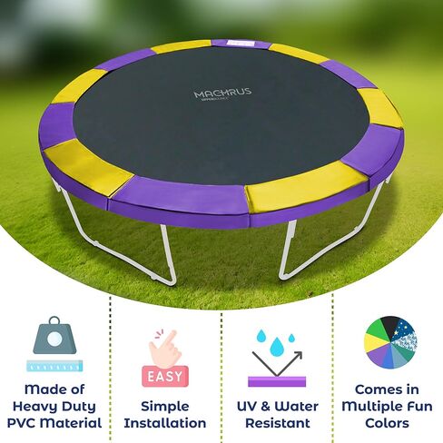 Machrus Upper Bounce Trampoline Replacement Safety Pad 6FT - 16FT Round-Trampoline Spring Cover PVC Trampoline Skirt in Saudi Arabia