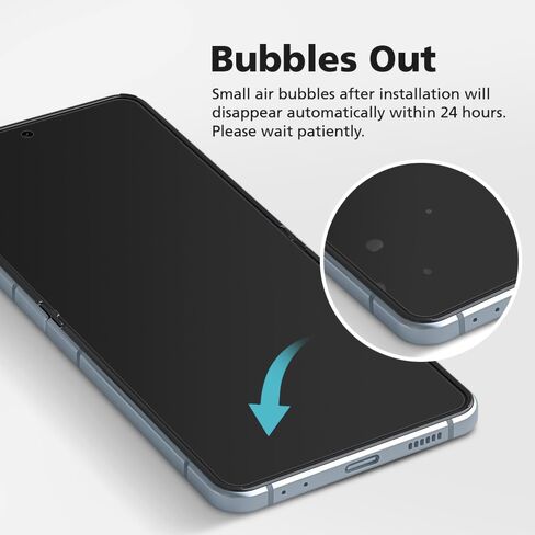 DIACUBE [3+3 عبوات] لهاتف Samsung Galaxy Z Flip 5 5G EPU+TPU واقي شاشة، 3 عبوات HD مغطاة بالكامل من الداخل + 3 عبوات من الأفلام الخارجية، غراء كامل، وضوح عالي، شفاء ذاتي، تركيب سهل خالٍ من الفقاعات مع أداة توزيع المحاذاة in Kuwait