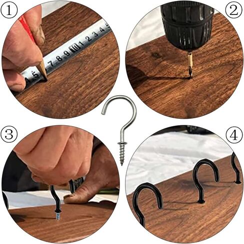 خطافات لولبية، خطافات أكواب من الفولاذ الكربوني، خطافات سقف لولبية، خطافات جدارية لتعليق كوب الشاي، مفتاح الاستخدام الداخلي والخارجي in Kuwait