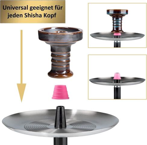10 Pcs Hookah Grommet Thick Silicone Rubber Grommet for Ceramic, Clay Bowls Thick (Pink) in Saudi Arabia