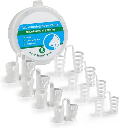 Anti Snoring Nose Vent Nasal Cones Nasal Dilator to Stop Snoring Effective Snore Stopper Anti Snoring Devices Easy to Use Snoring Solution(8PCS) in Saudi Arabia