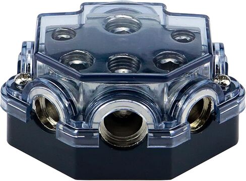 مجموعة توزيع موزع كابل الطاقة الاستيريو/الأرض لكابل الصوت من Sydien Car Audio Stereo Amp ، 1×4 مقياس مدخل 2x8 in Kuwait