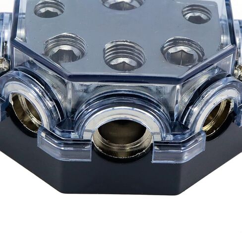 مجموعة توزيع موزع كابل الطاقة الاستيريو/الأرض لكابل الصوت من Sydien Car Audio Stereo Amp ، 1×4 مقياس مدخل 2x8 in Kuwait