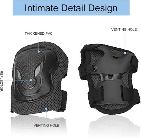 معدات الحماية للكبار 7 قطعة/المجموعة مجموعة معدات الحماية الواقية لركوب الدراجات البخارية التوازن والدراجات الإعصارية والرياضات الخارجية in Kuwait