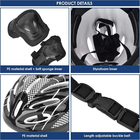 معدات الحماية للكبار 7 قطعة/المجموعة مجموعة معدات الحماية الواقية لركوب الدراجات البخارية التوازن والدراجات الإعصارية والرياضات الخارجية in Kuwait