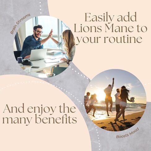 Research Labs Organic Lions Mane Supplement Capsules, 120 Capsules w/Patent Litropane™, Immune System Booster & Nootropic Brain Support Mushroom Supplement. 10X Extract comparable to 18,000mg in Kuwait
