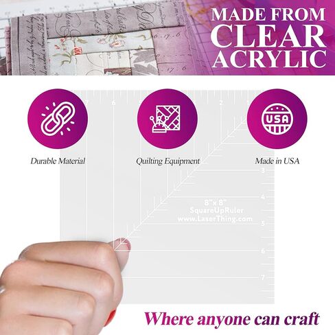 Square Up Ruler 8-Inch by 8-Inch (8x8) in Kuwait