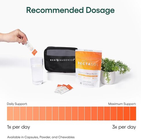 PectaSol Modified Citrus Pectin – 15 5g Lime Stick Packs – Total-Body Health Supplement to Support Heart,Immune System, Inflammation Response & Aging + Maintain Healthy Galectin-3 Levels in Kuwait