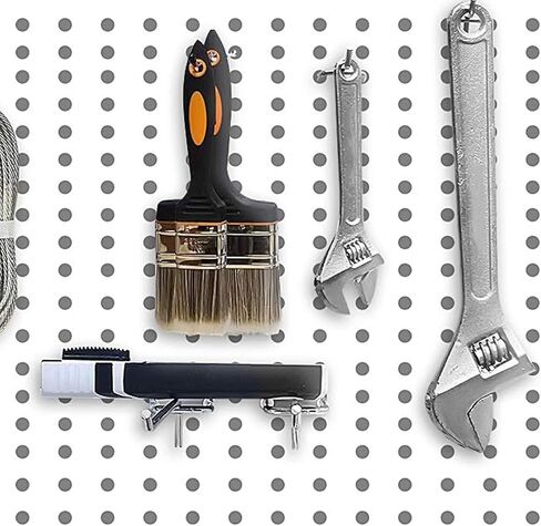 100 قطعة من خطافات بيجبورد مقاس 5 سم، خطافات رفوف معدنية شديدة التحمل، خطافات ربط على شكل حرف L تناسب لوحة بيجبورد مقاس 1/8-1/4 بوصة، خطافات عالمية لتخزين المرآب، أو جدار شريحة أو عرض البيع بالتجزئة in Kuwait