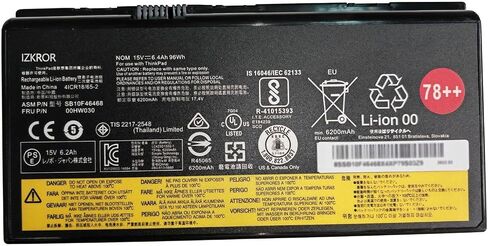 IZKROR L17M6P51 90Wh 8000mAh بطارية بديلة لجهاز Lenovo ThinkPad P50 P51 P52 Series SB10K97635 01AV496 SB10T83195 5B10W13952 L17L6P51 SB10K97634 01AV495 SB10T83194 5B10W13951 77++ 77+ 11.25 فولت in Saudi Arabia