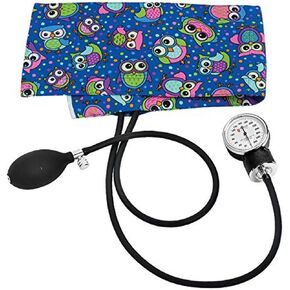 Prestige Medical Premium Adult Aneroid Sphymomanometer In Box Packaging, Party Owls Royal