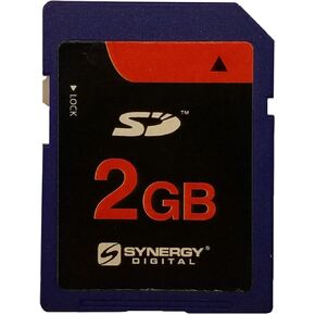 Synergy Digital 2GB SD Camera Memory Cards, Compatible with Canon Powershot A540 Digital Camera - Pack of 2